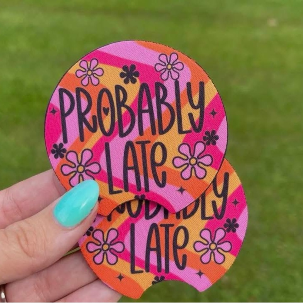 Colorful Floral Car Coasters